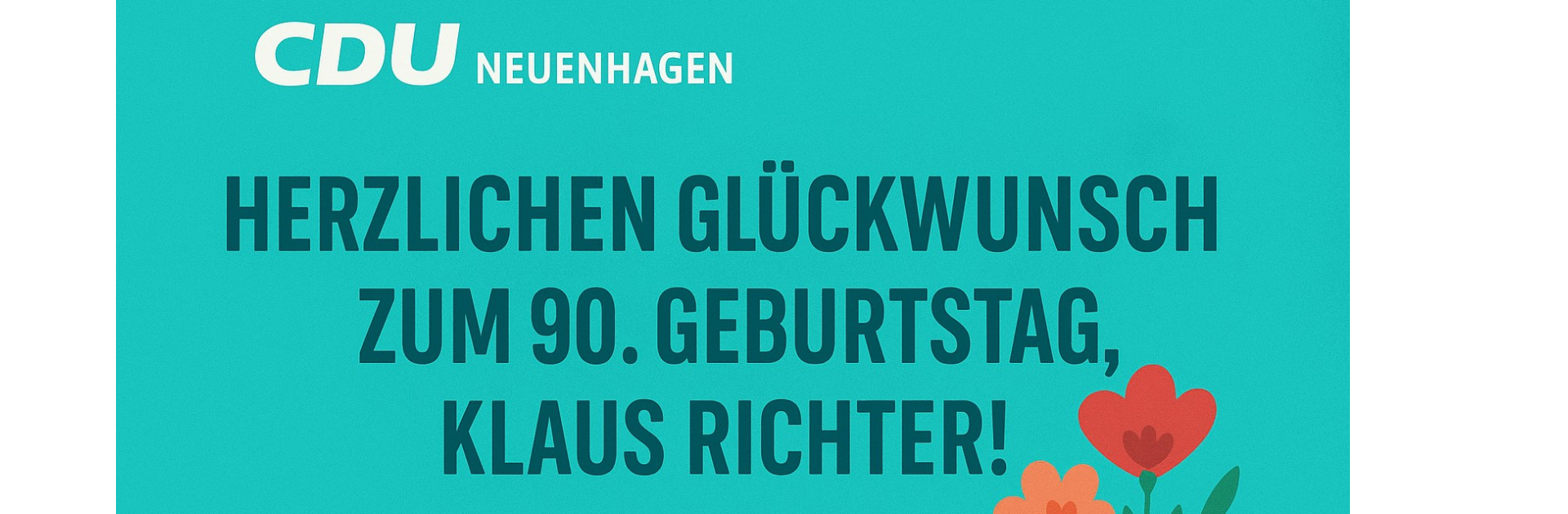 Herzlichen Glckwunsch zum 90. Geburtstag, Klaus Richter!